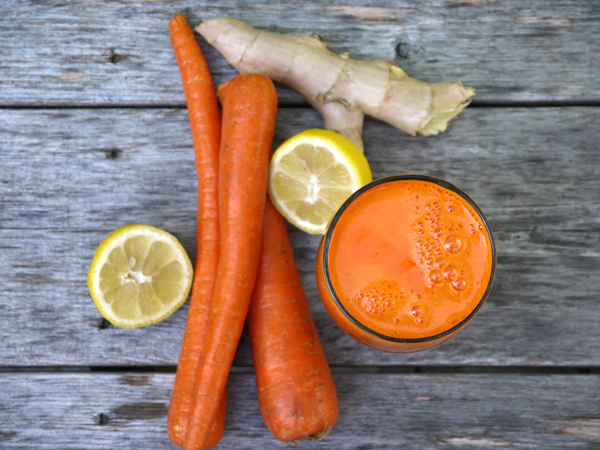 Orange carrot ginger detox drink