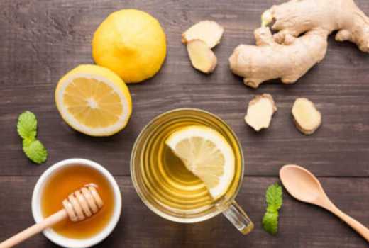 Honey and lemon and ginger tea